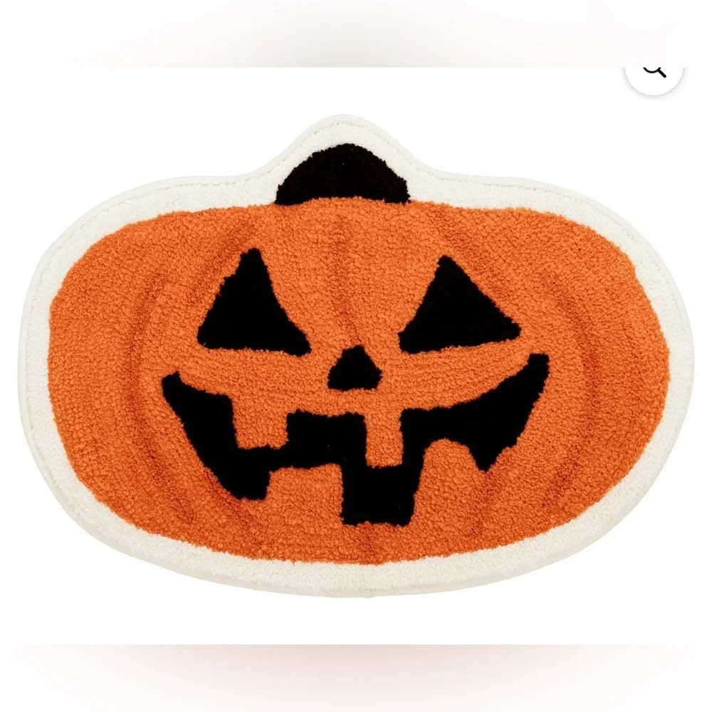 Way to Celebrate! Orange Pumpkin Shaped Bath Rug, 17